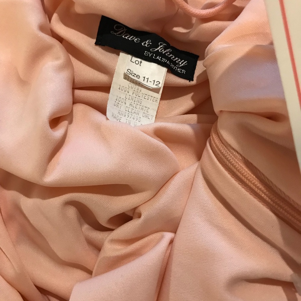 Dave & Johnny Peach Apricot Formal Prom Dress - Picture 7 of 7